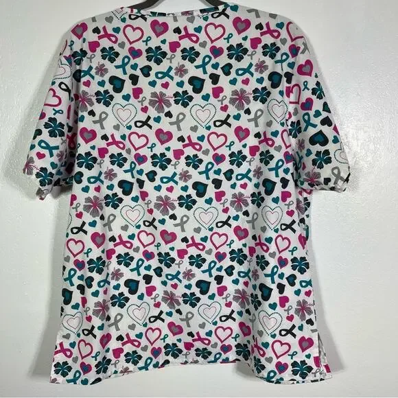 Sherly Uniforms, Scrub Top Size 1X. VNeck Faux Wrap Top. In excellent condition! - Picture 3 of 5